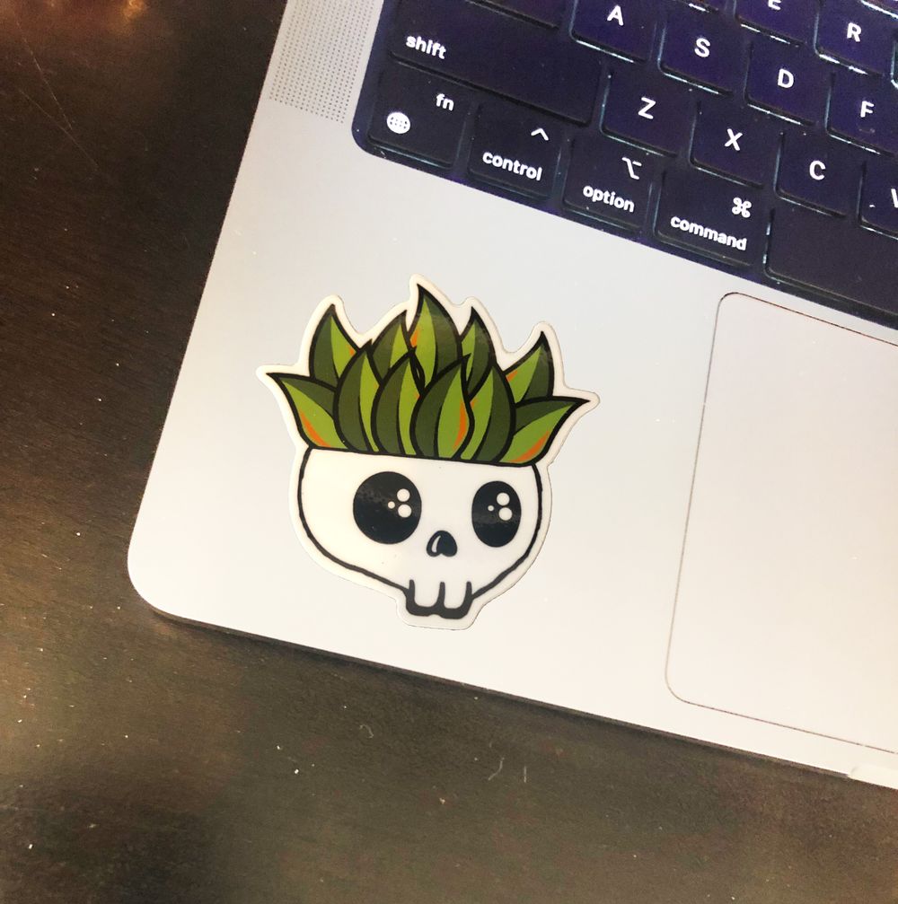 Skull Planter Sticker