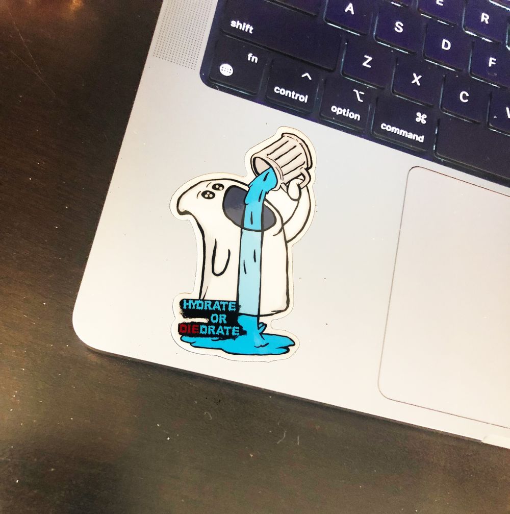 Hydrate or Diedrate Ghost Sticker