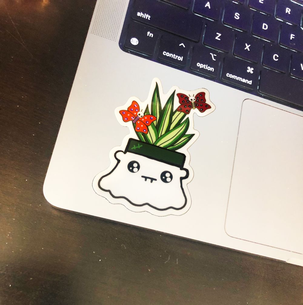 Ghost Planter Sticker