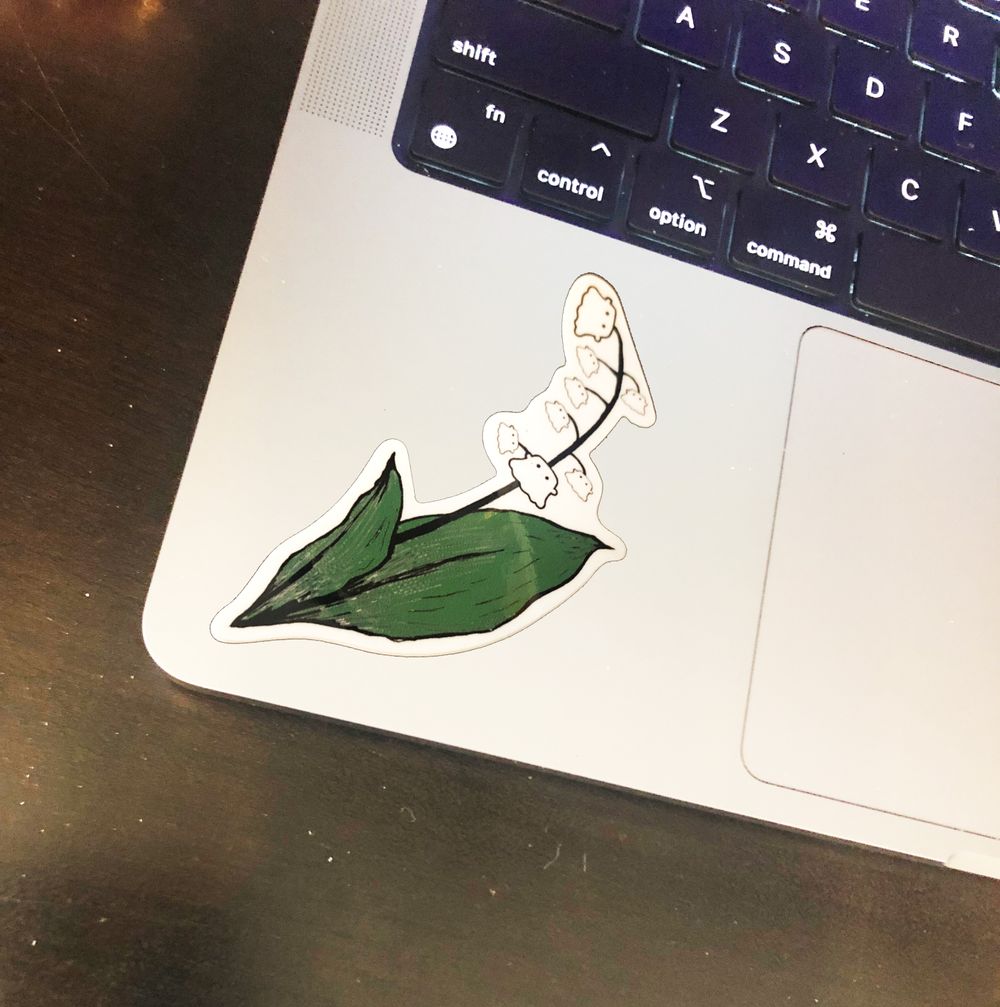 Ghost Lily of the Valley Sticker